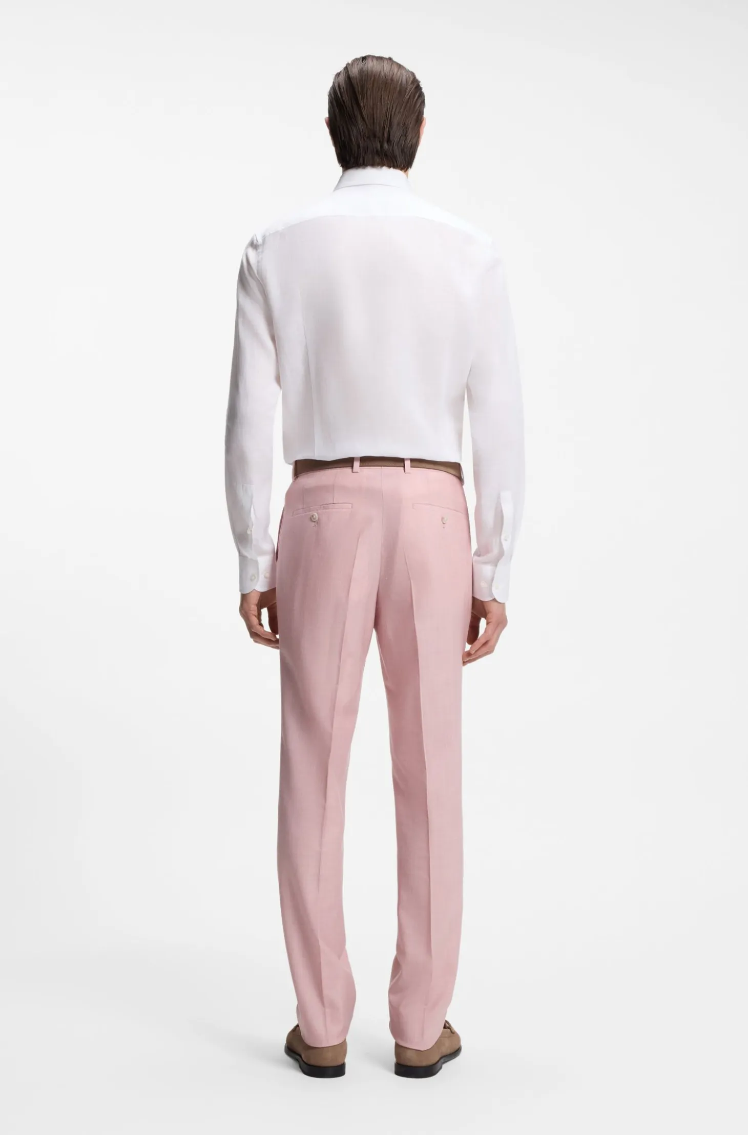 Slim-fit shirt in Italian-made linen