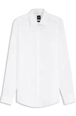 Slim-fit shirt in Italian-made linen