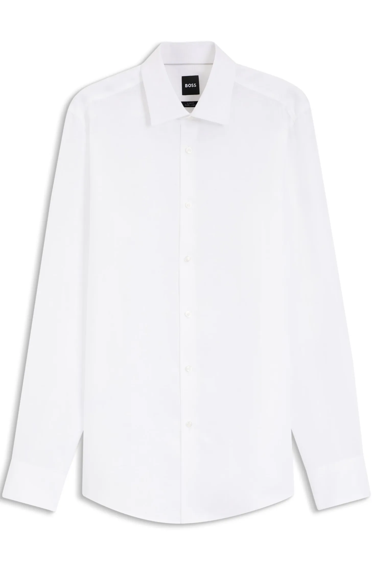Slim-fit shirt in Italian-made linen