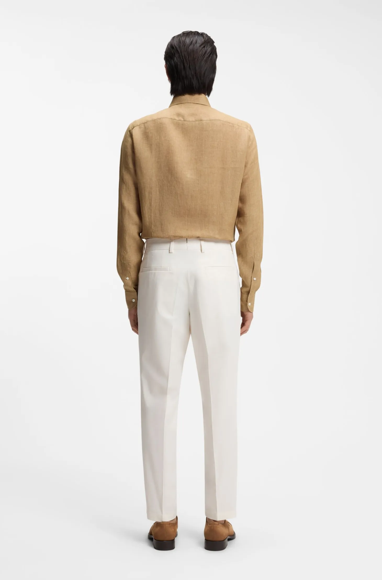 Slim-fit shirt in Italian-made linen