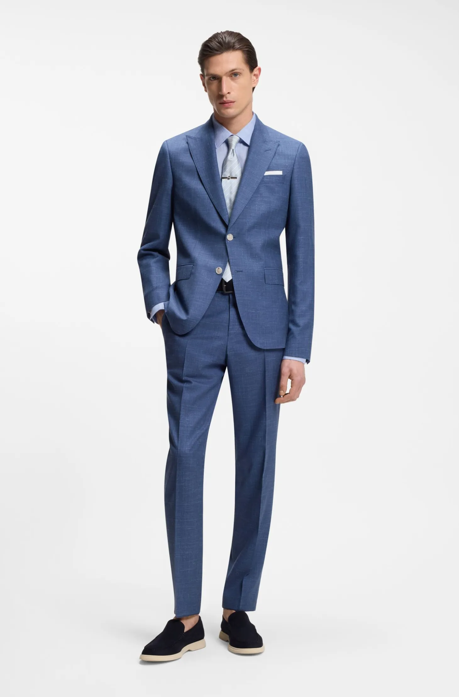 Slim-fit shirt in Italian-made linen
