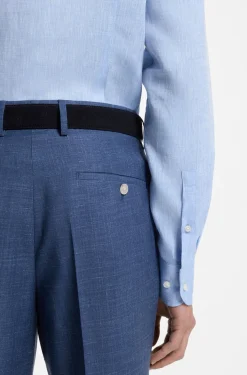 Slim-fit shirt in Italian-made linen