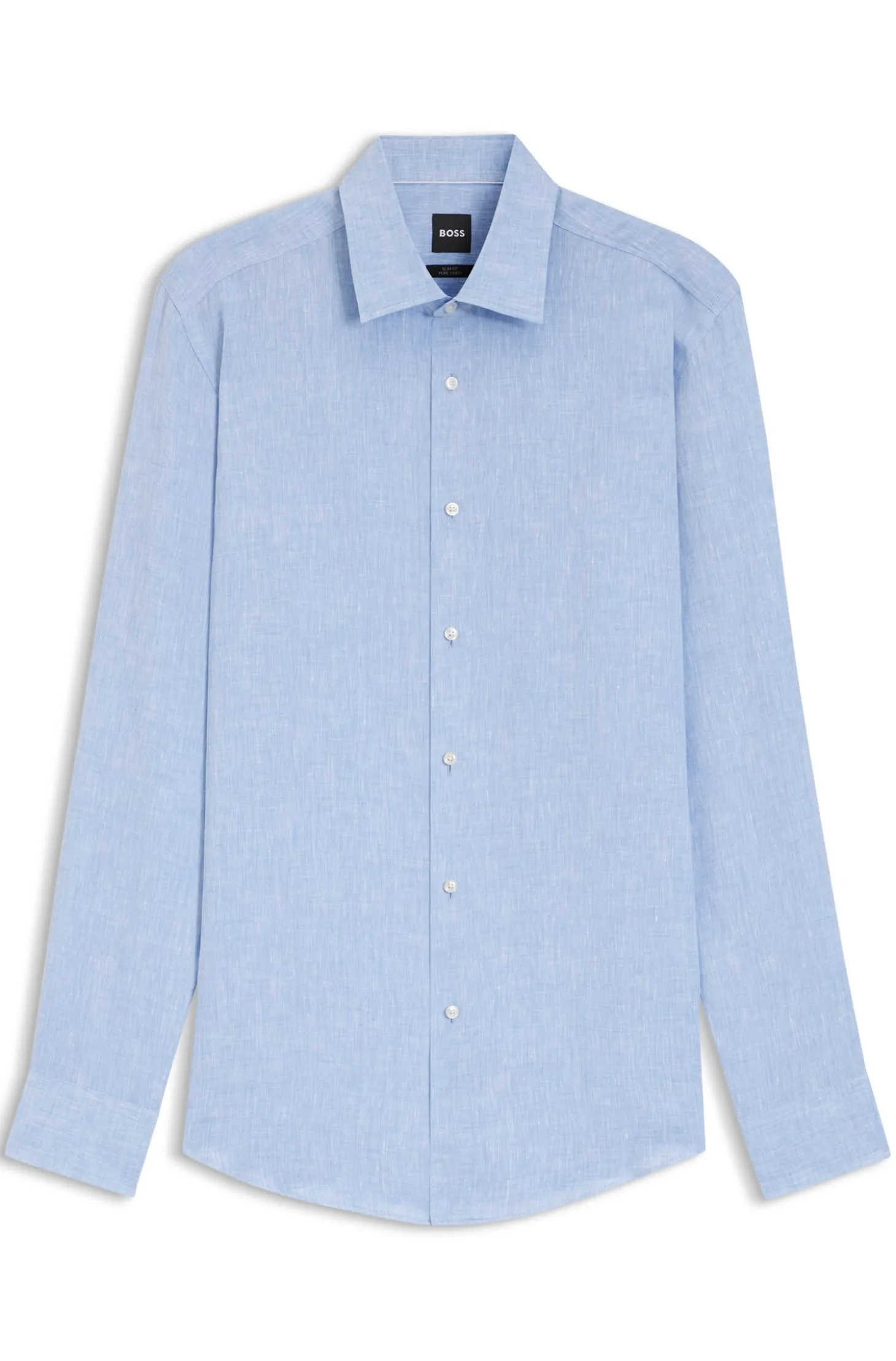 Slim-fit shirt in Italian-made linen