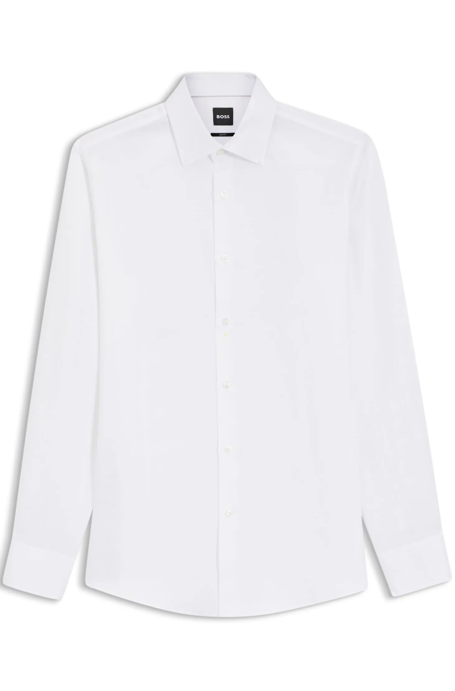 Slim-fit shirt in linen-blend twill