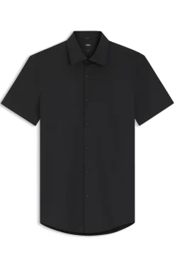 Slim-fit shirt in performance-stretch jersey