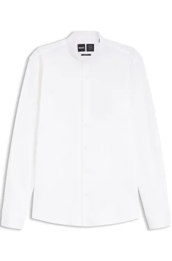 Slim-fit shirt in performance-stretch jersey