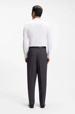 Slim-fit shirt in performance-stretch jersey
