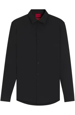 Slim-fit shirt in performance-stretch jersey