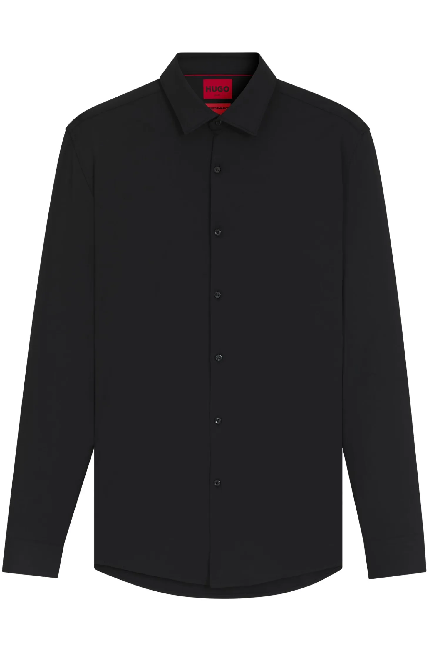 Slim-fit shirt in performance-stretch jersey