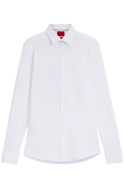 Slim-fit shirt in performance-stretch jersey