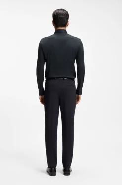 Slim-fit shirt in performance-stretch twill