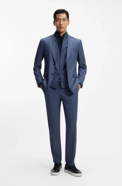 Slim-fit shirt in performance-stretch twill