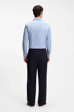 Slim-fit shirt in performance-stretch twill