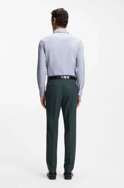 Slim-fit shirt in performance-stretch twill