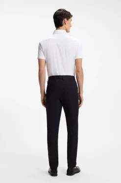 Slim-fit shirt in performance-stretch jersey