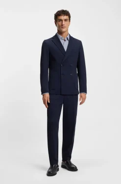Slim-fit shirt in printed performance-stretch jersey