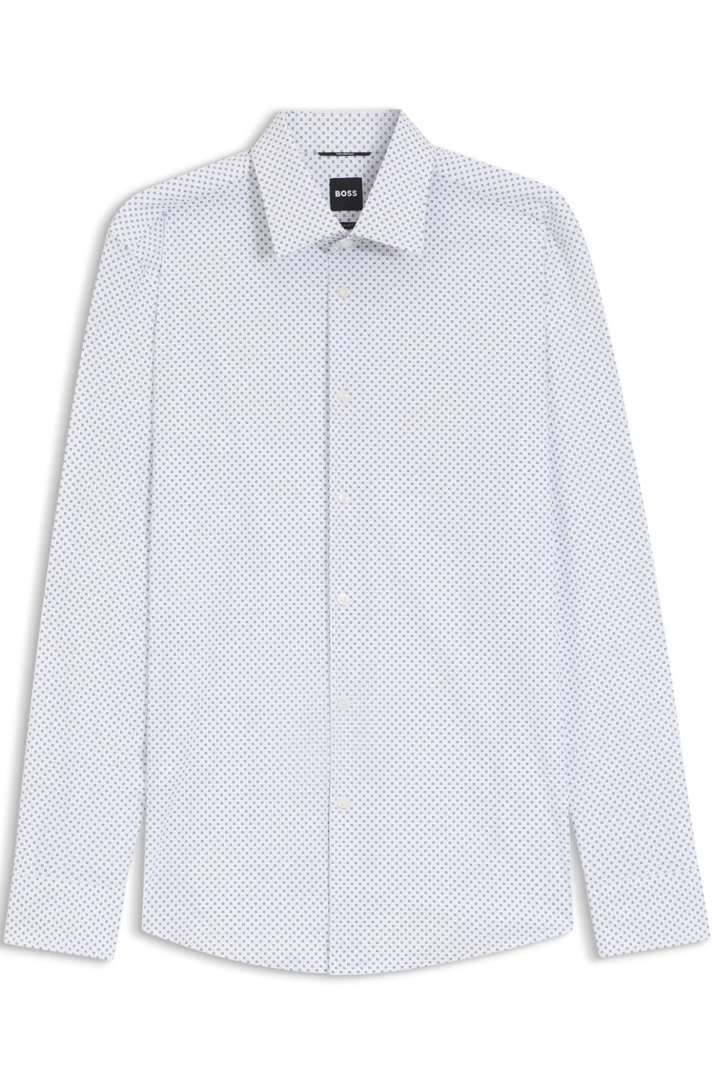 Slim-fit shirt in printed performance-stretch fabric