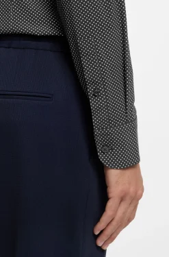 Slim-fit shirt in printed performance-stretch jersey