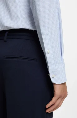 Slim-fit shirt in printed performance-stretch jersey