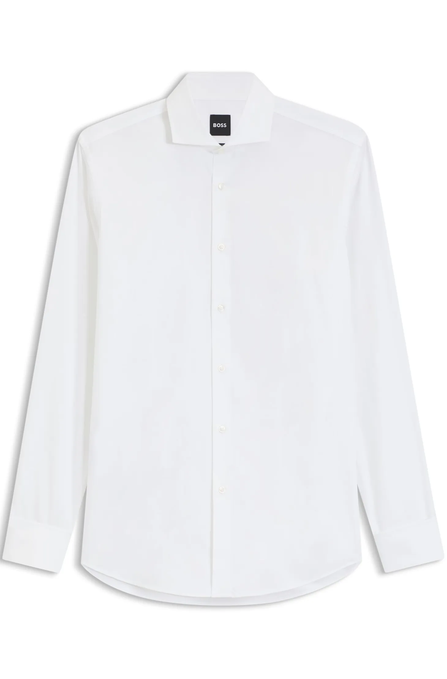 Slim-fit shirt in stretch-cotton twill