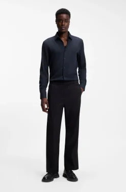 Slim-fit shirt in stretch twill