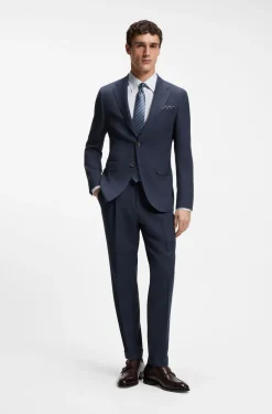 Slim-fit shirt in striped Italian-made cotton