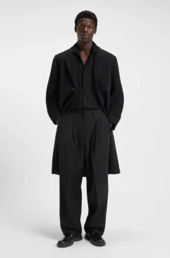 Slim-fit shirt with jacquard pattern