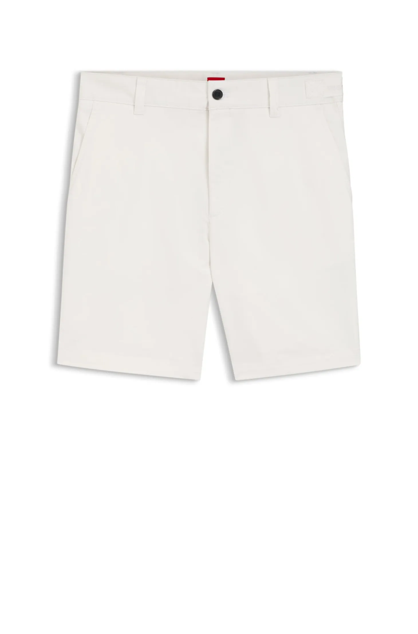 Slim-fit shorts in mercerised stretch cotton