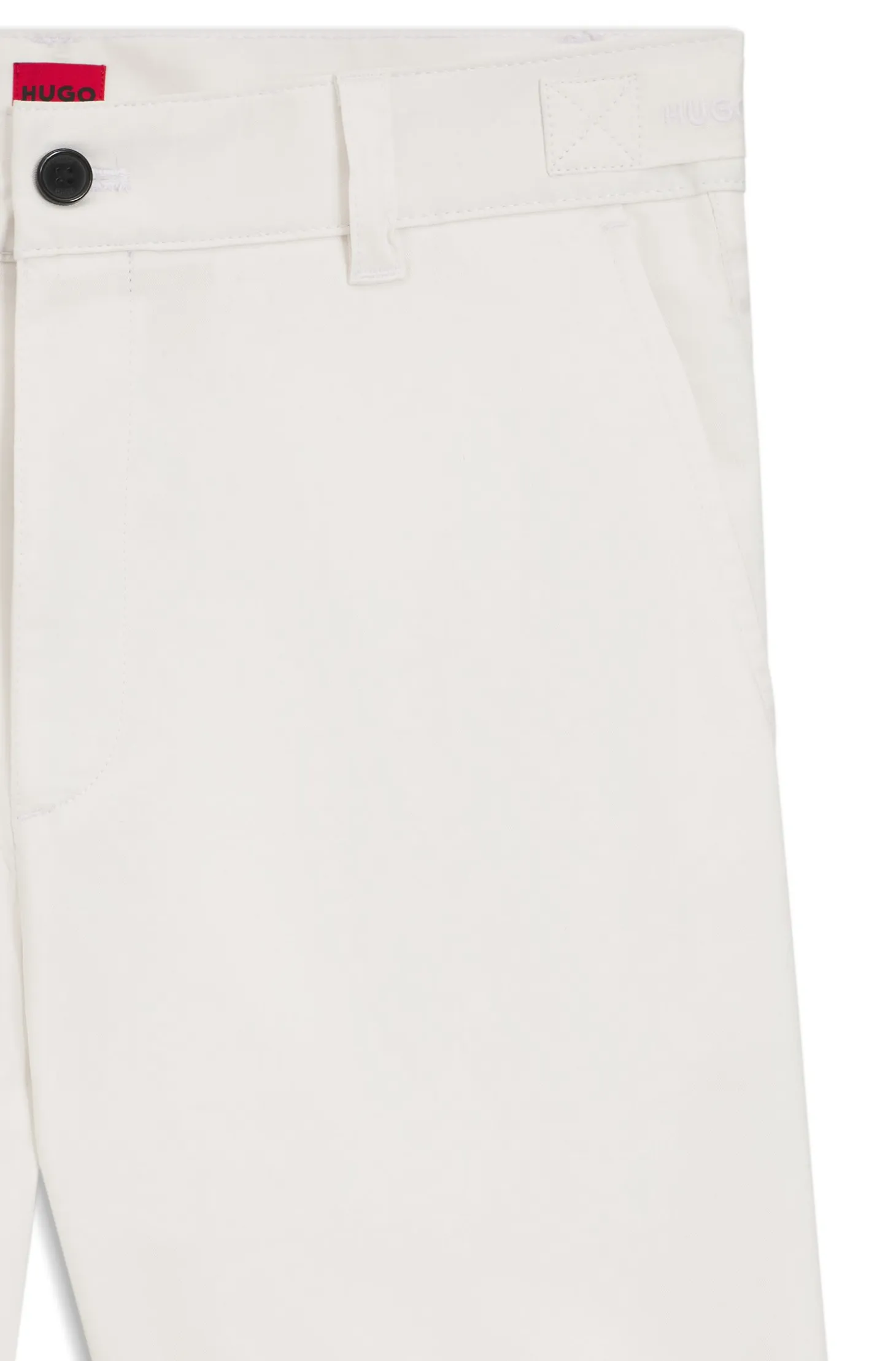 Slim-fit shorts in mercerised stretch cotton