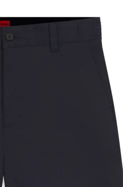 Slim-fit shorts in mercerised stretch cotton