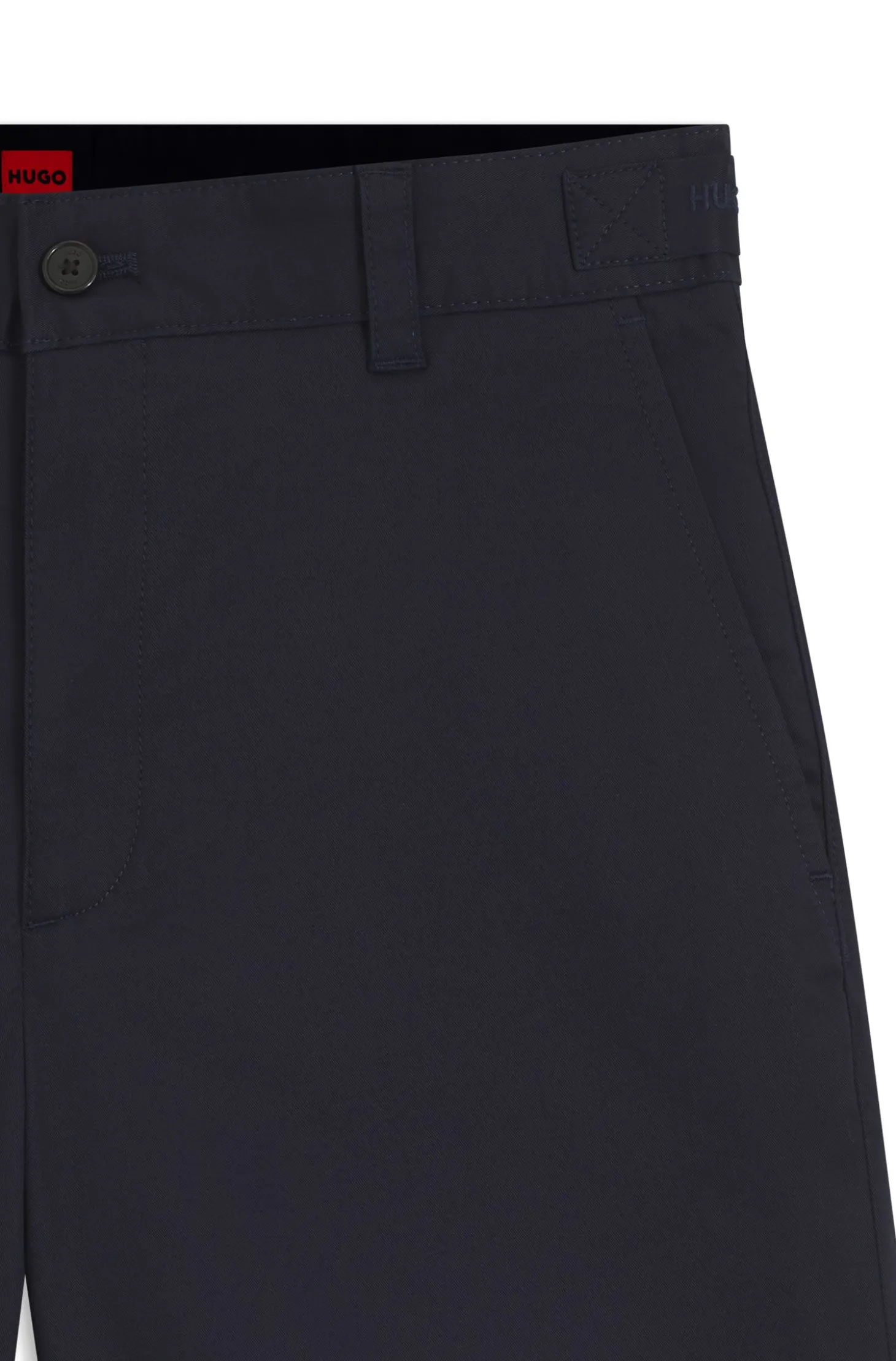 Slim-fit shorts in mercerised stretch cotton