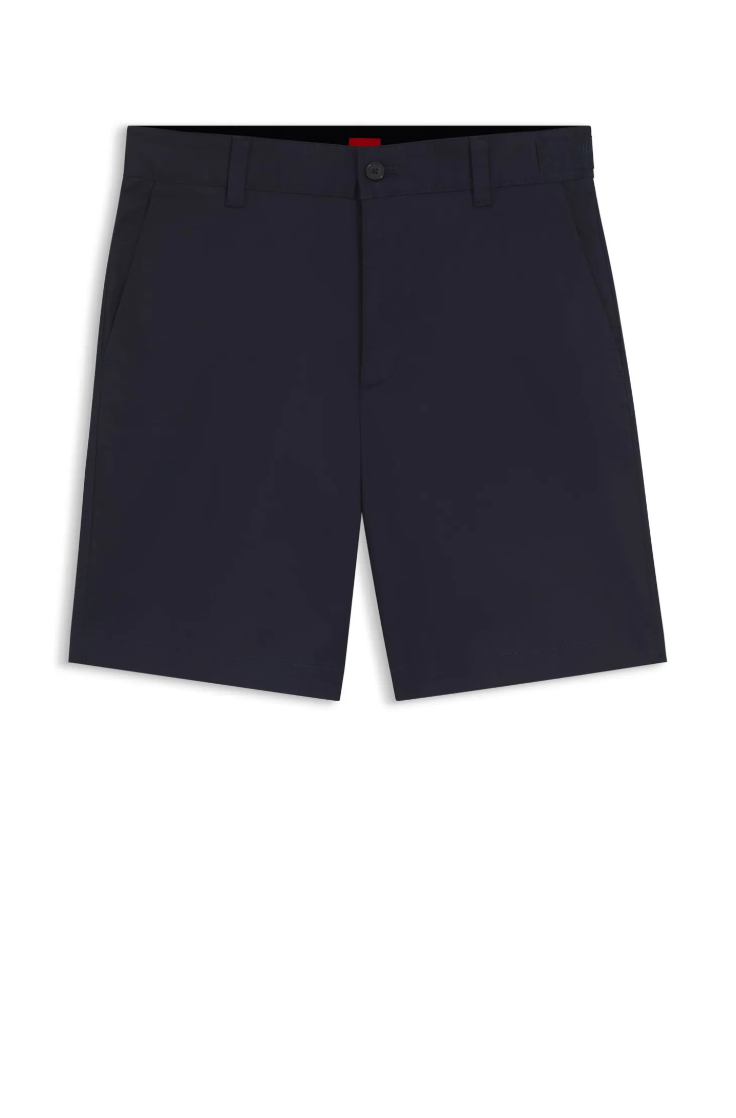 Slim-fit shorts in mercerised stretch cotton