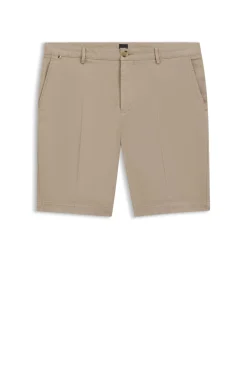 Slim-fit shorts in stretch-cotton gabardine