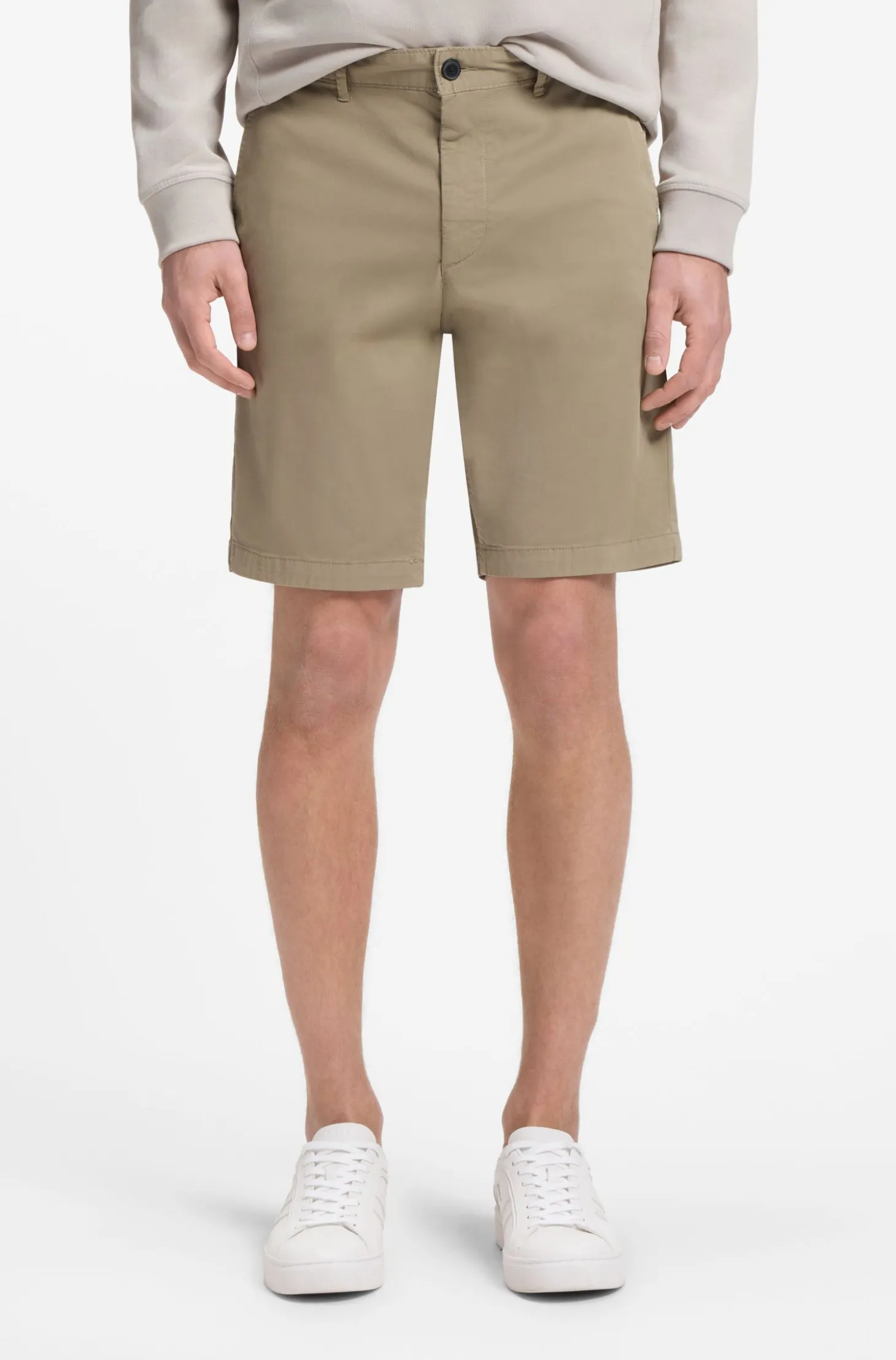 Slim-fit shorts in stretch-cotton twill