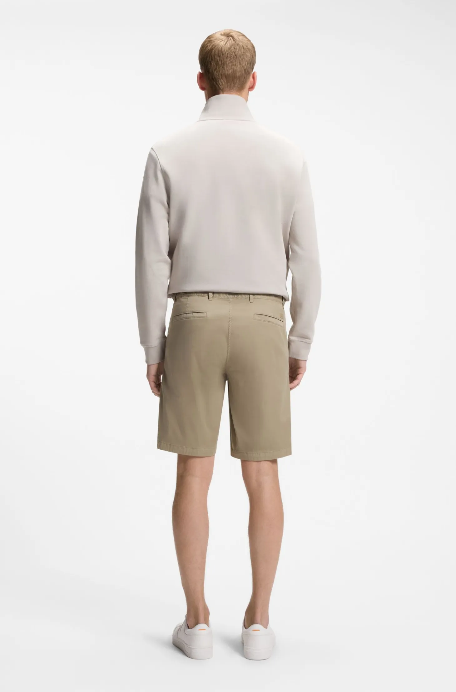 Slim-fit shorts in stretch-cotton twill