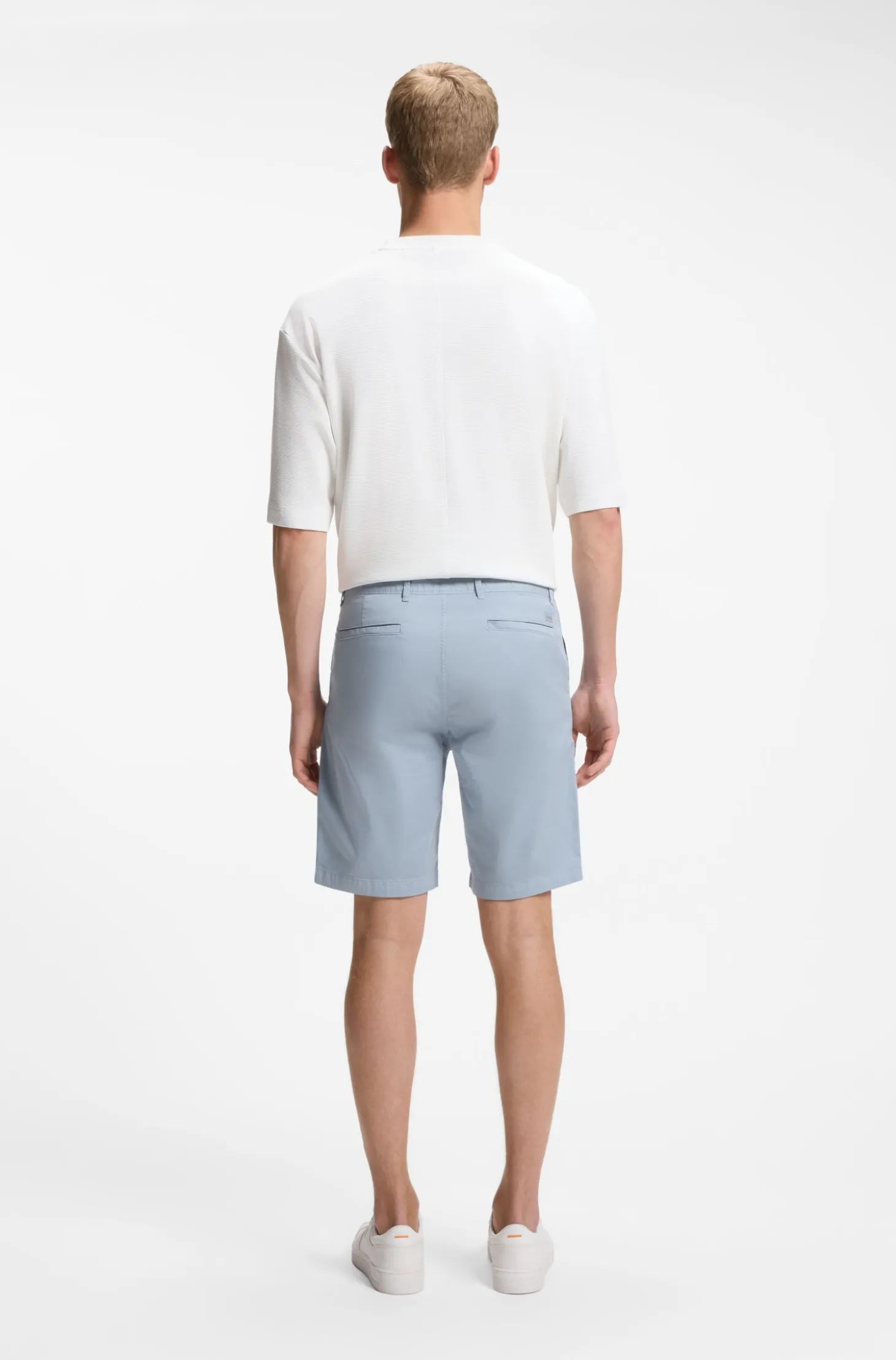 Slim-fit shorts in stretch-cotton twill