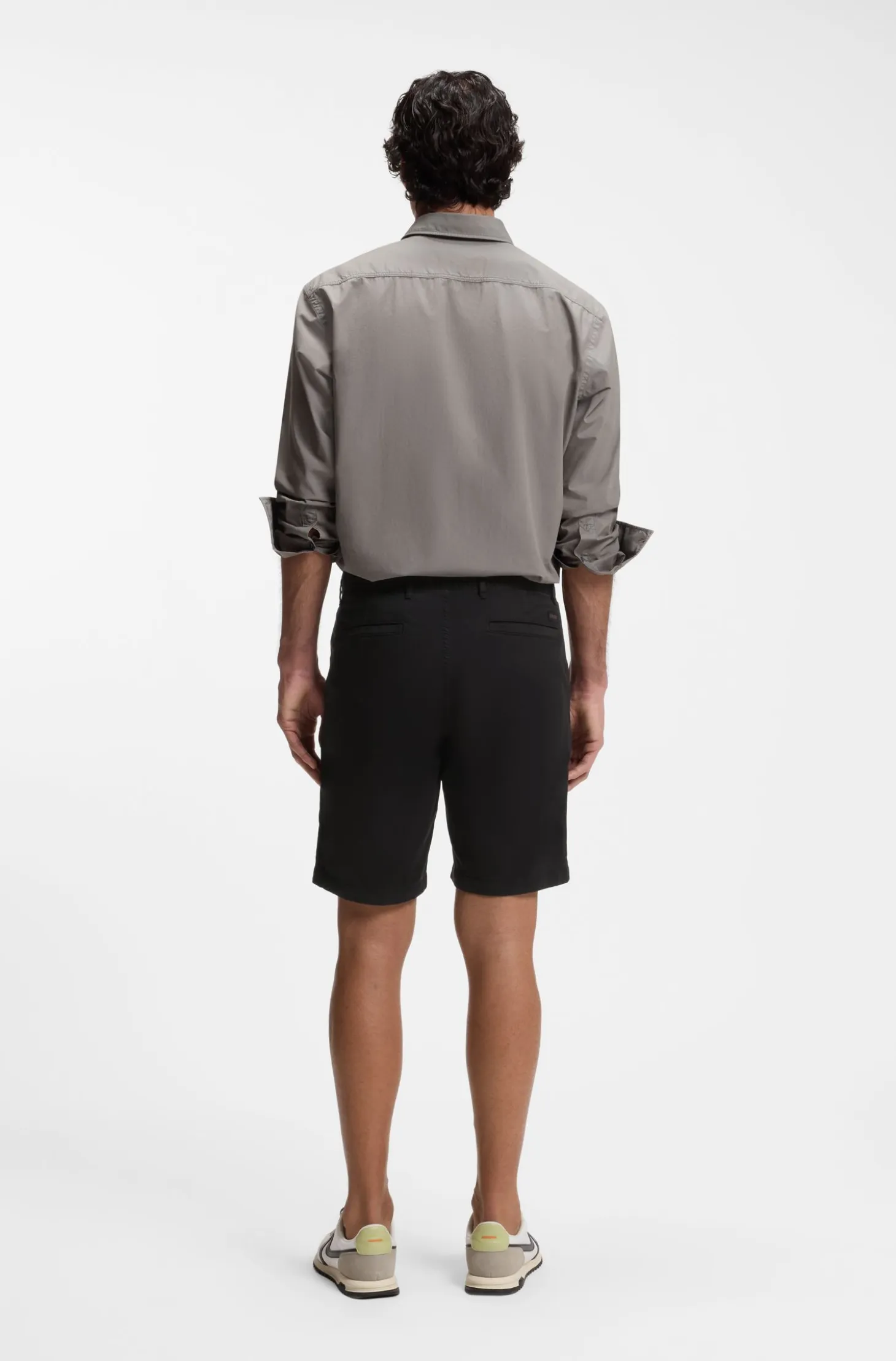 Slim-fit shorts in stretch-cotton twill