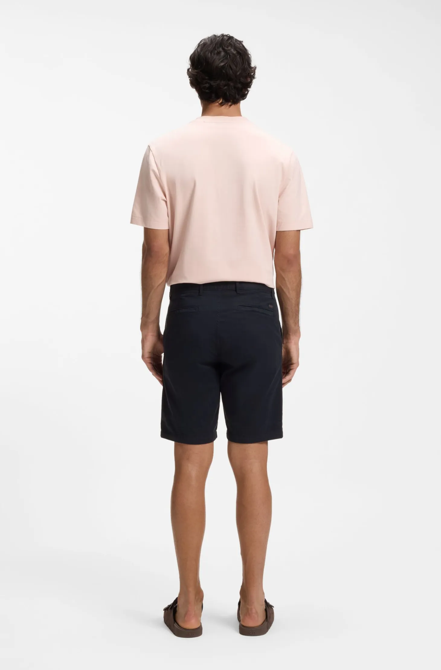 Slim-fit shorts in stretch-cotton twill