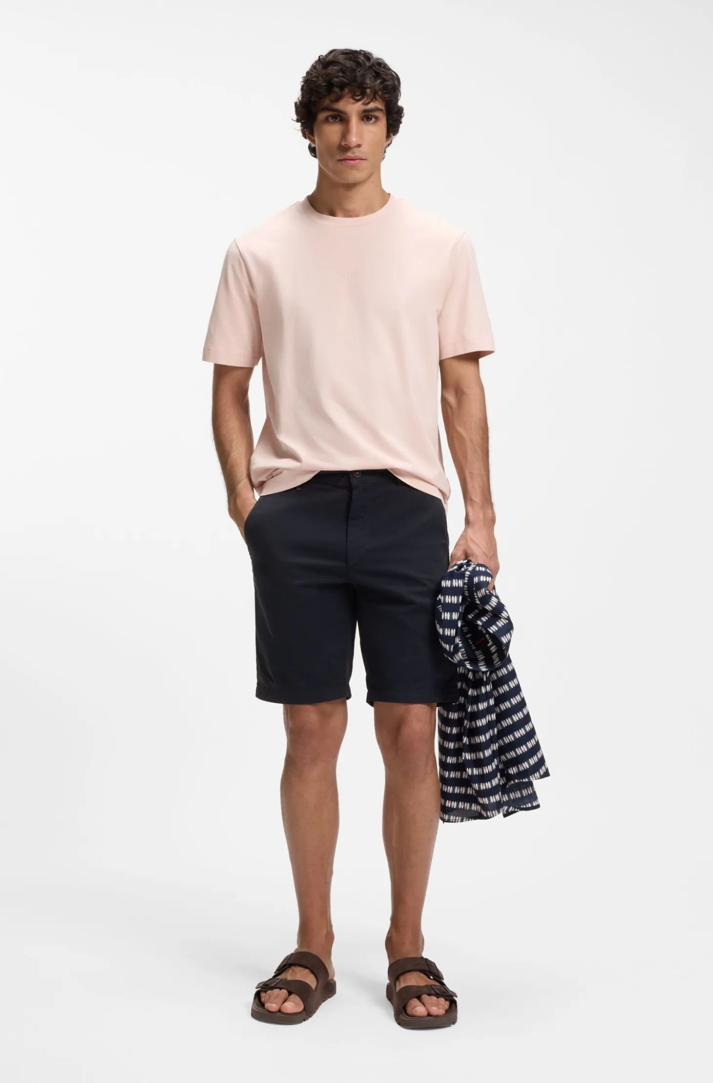Slim-fit shorts in stretch-cotton twill
