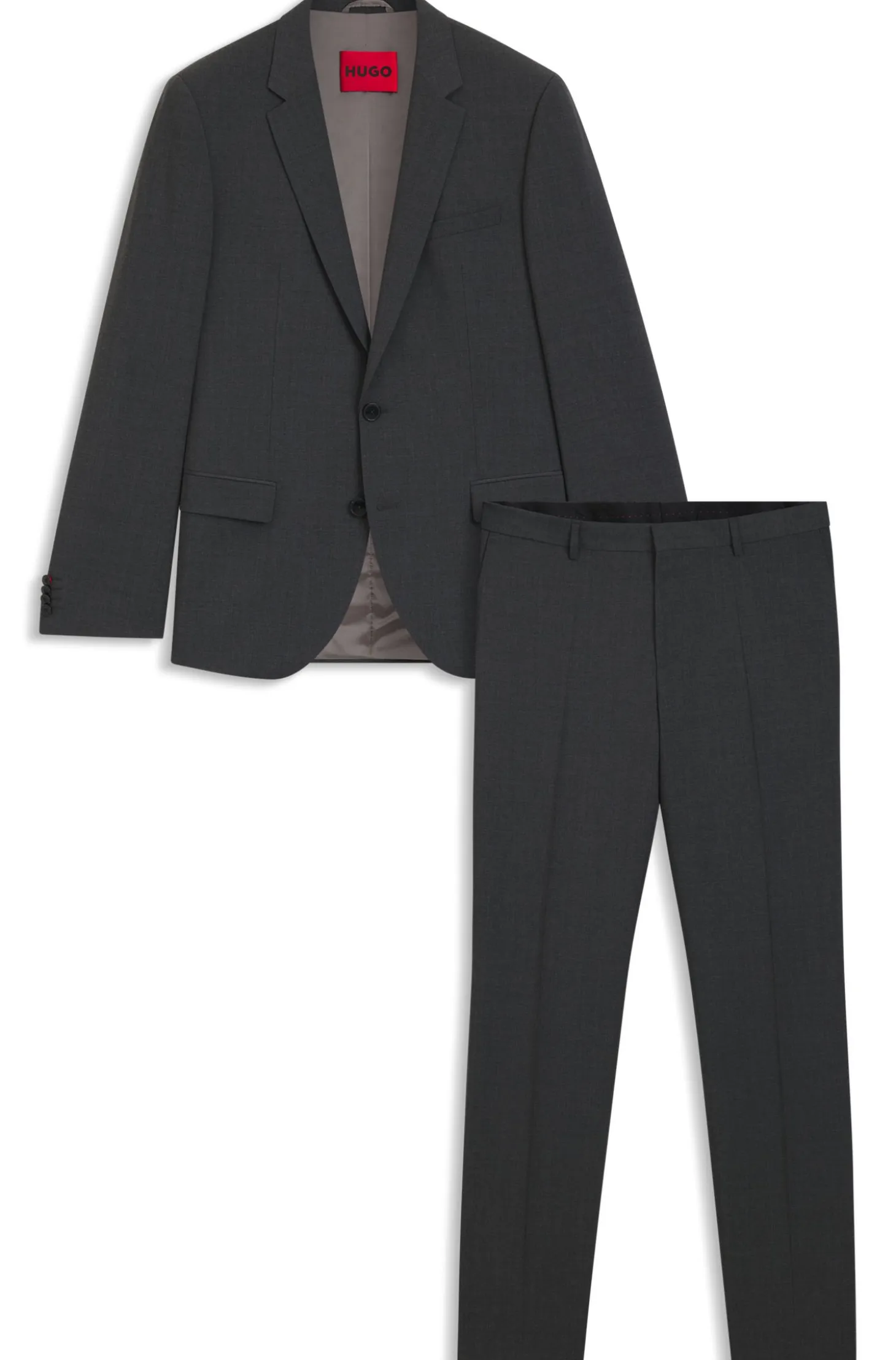 Slim-fit suit in a performance-stretch wool blend