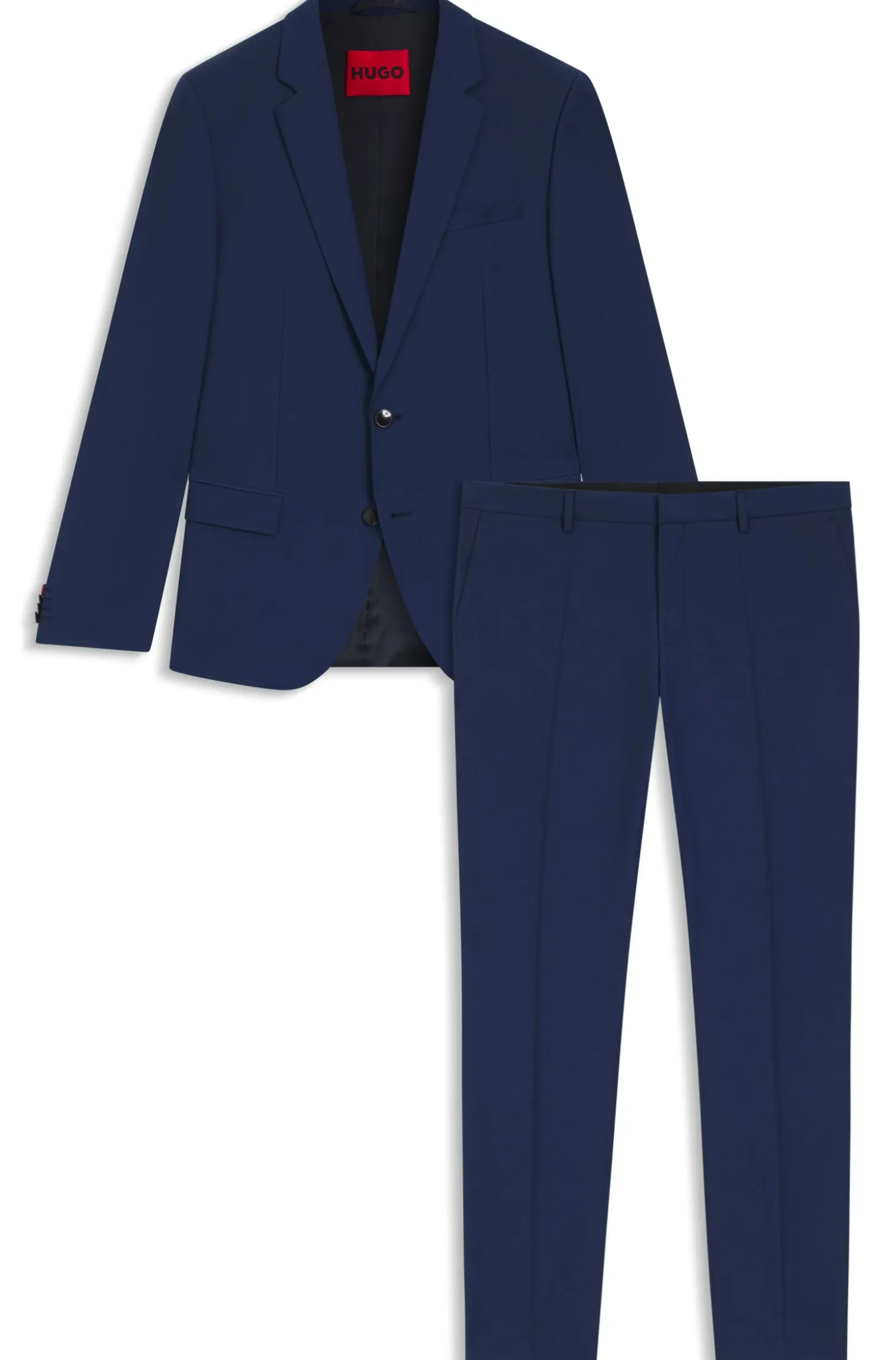 Slim-fit suit in a performance-stretch wool blend