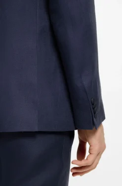 Slim-fit suit in linen twill
