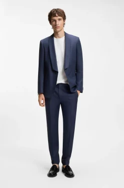 Slim-fit suit in linen twill