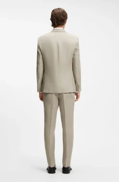 Slim-fit suit in linen twill