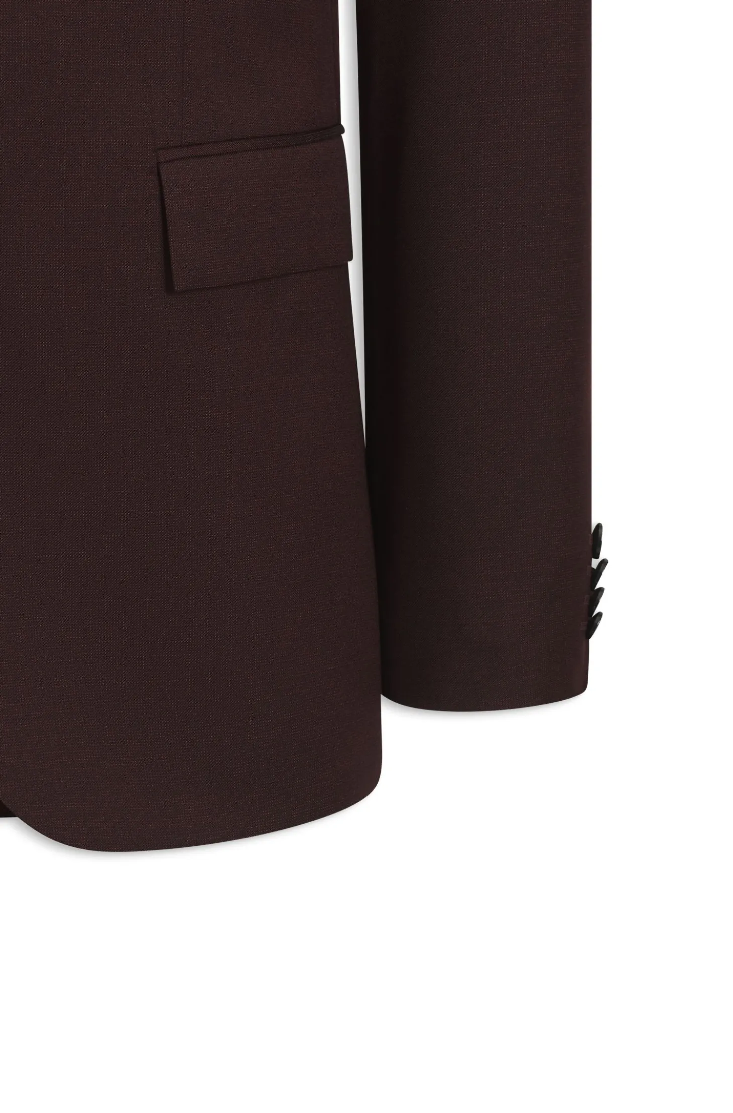 Slim-fit suit in micro-patterned virgin wool