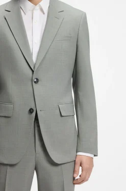 Slim-fit suit in stretch dobby cloth
