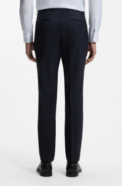 Slim-fit suit in striped Italian virgin wool
