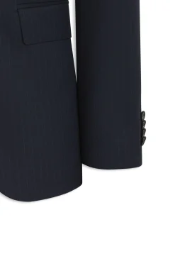 Slim-fit suit in striped Italian virgin wool