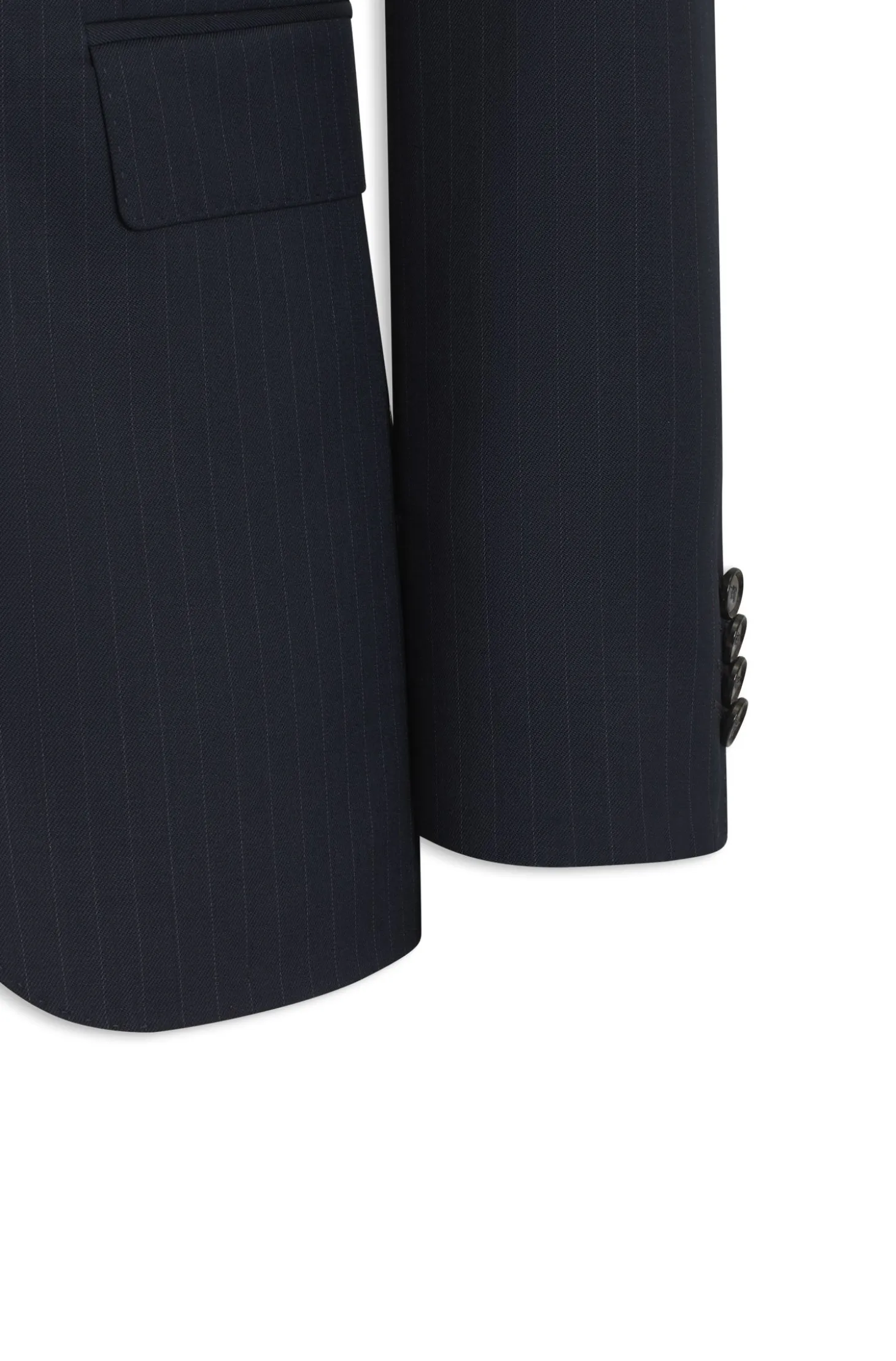 Slim-fit suit in striped Italian virgin wool