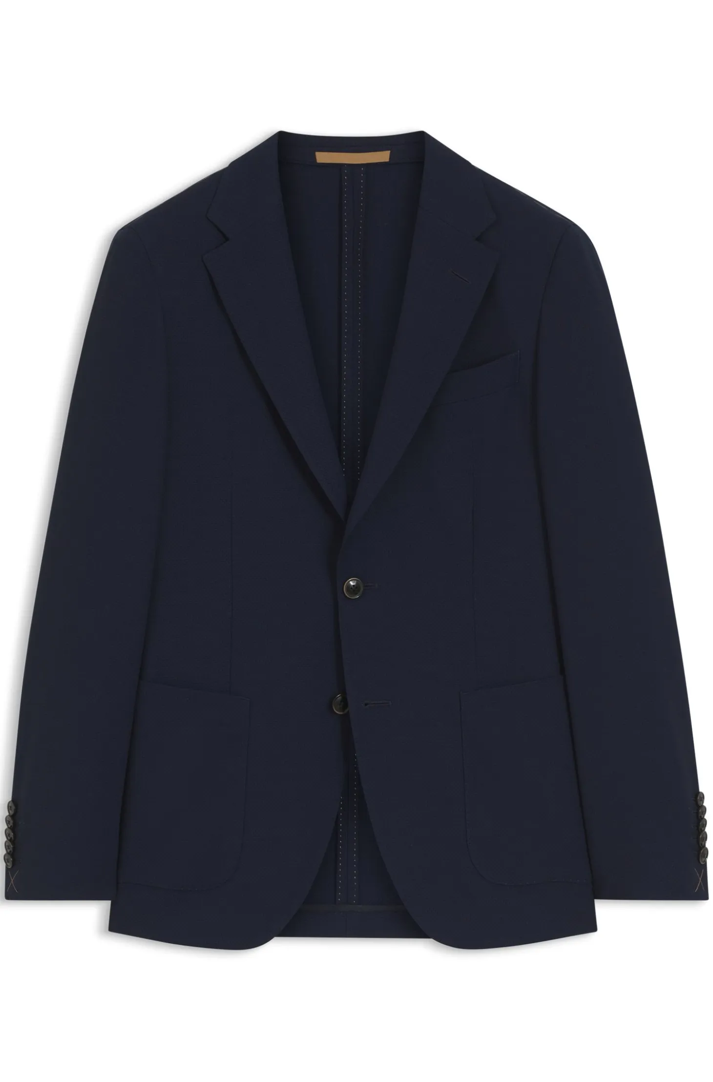 Slim-fit suit jacket in virgin wool and silk